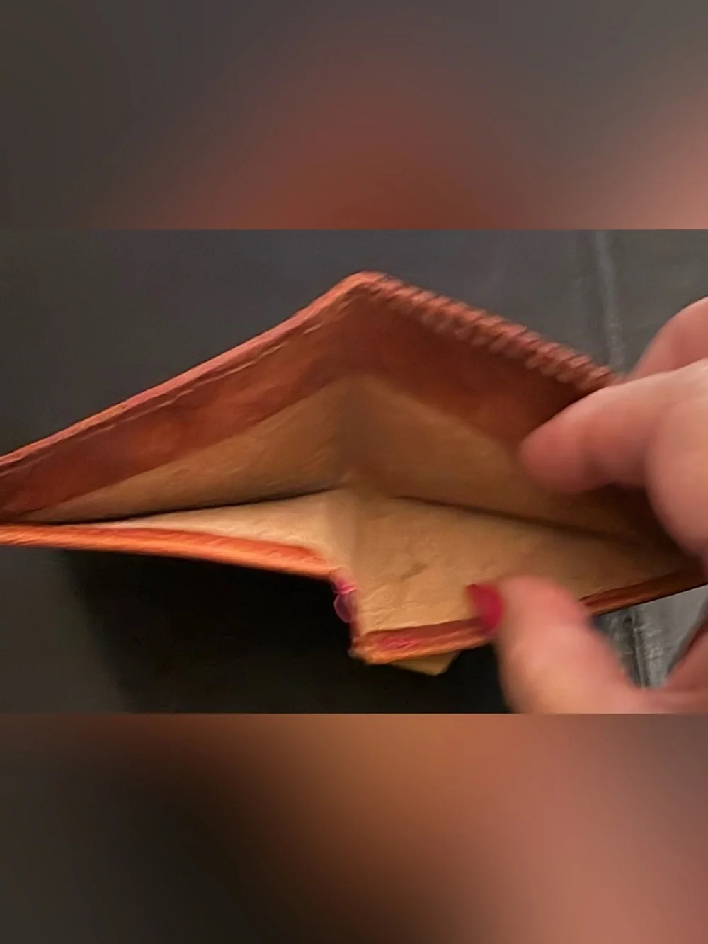 Vintage Handcrafted Shantiniketan Leather Envelope Clutch Purse Set